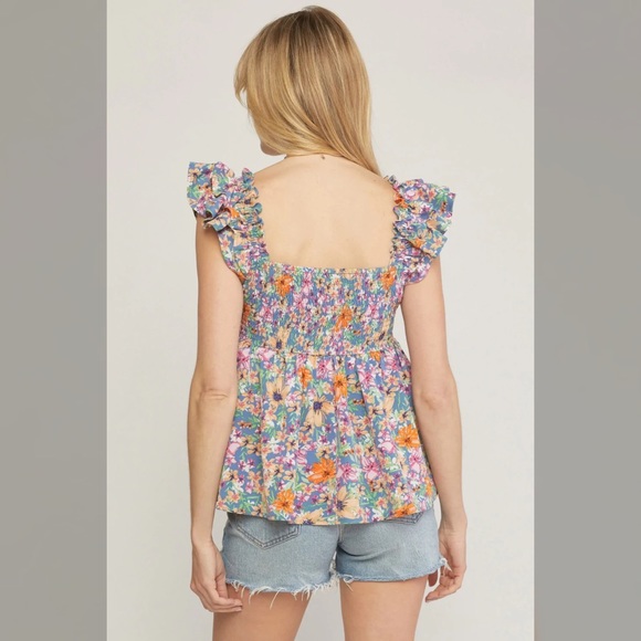 I’m a Believer “Entro” Label Hot Pink Floral Top - Size Large - Picture 9 of 11